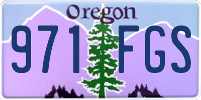 OR license plate 971FGS