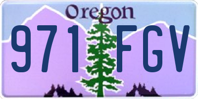 OR license plate 971FGV