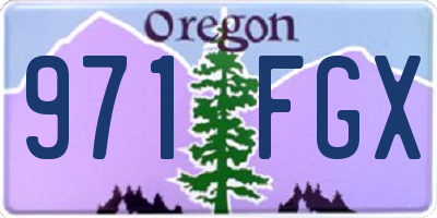 OR license plate 971FGX