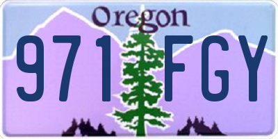 OR license plate 971FGY