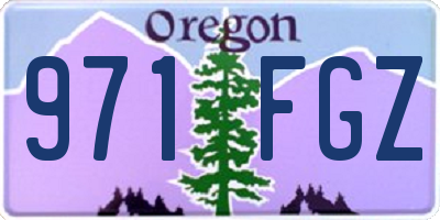 OR license plate 971FGZ