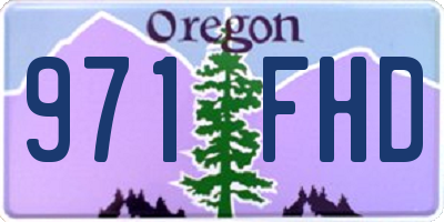 OR license plate 971FHD