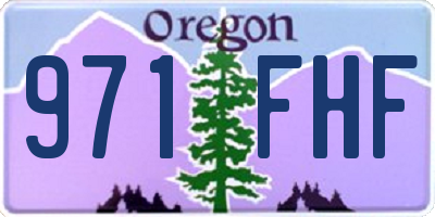 OR license plate 971FHF