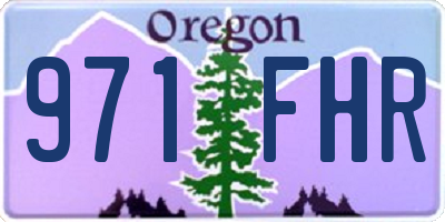 OR license plate 971FHR