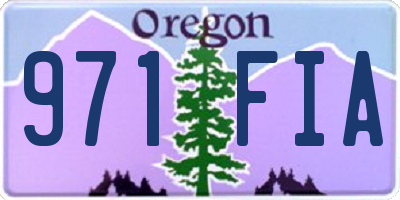 OR license plate 971FIA