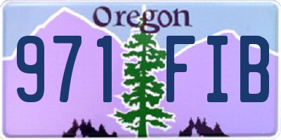 OR license plate 971FIB