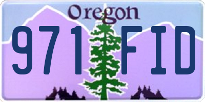 OR license plate 971FID