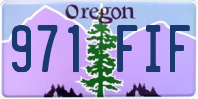 OR license plate 971FIF