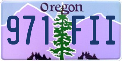 OR license plate 971FII