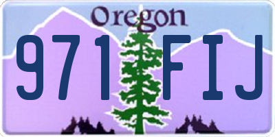 OR license plate 971FIJ