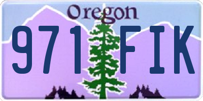 OR license plate 971FIK