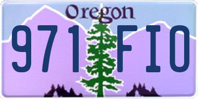 OR license plate 971FIO