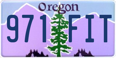 OR license plate 971FIT