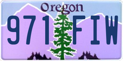OR license plate 971FIW