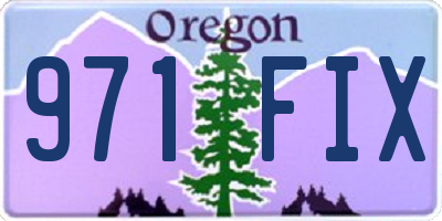 OR license plate 971FIX