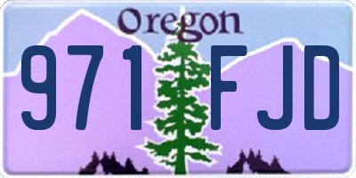 OR license plate 971FJD