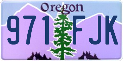 OR license plate 971FJK