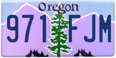 OR license plate 971FJM