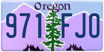 OR license plate 971FJO