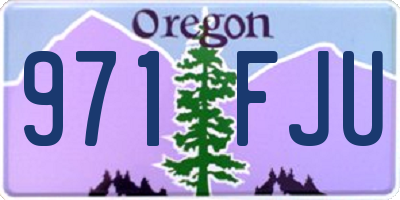 OR license plate 971FJU