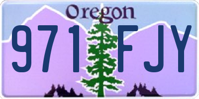 OR license plate 971FJY