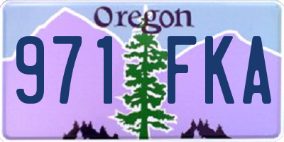 OR license plate 971FKA