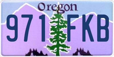 OR license plate 971FKB