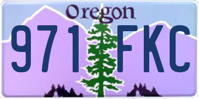 OR license plate 971FKC