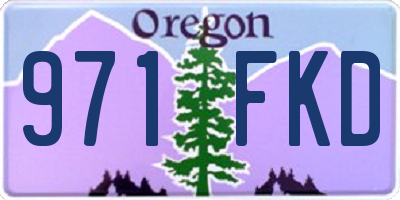 OR license plate 971FKD