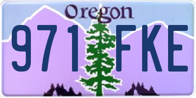OR license plate 971FKE