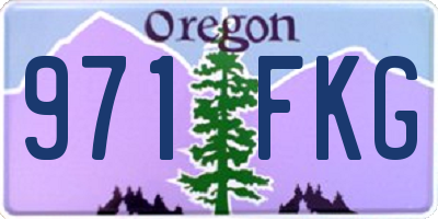 OR license plate 971FKG