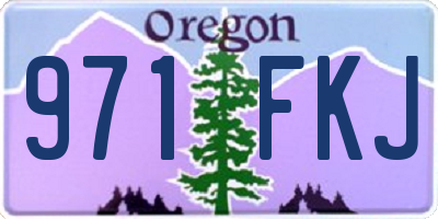 OR license plate 971FKJ