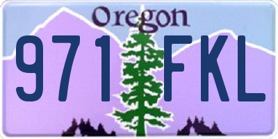 OR license plate 971FKL