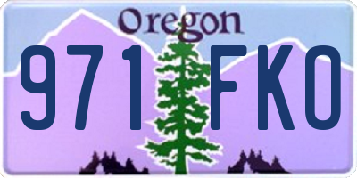 OR license plate 971FKO