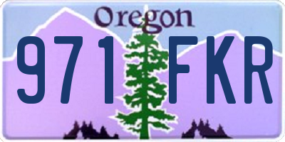 OR license plate 971FKR