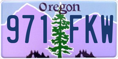 OR license plate 971FKW