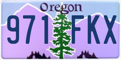 OR license plate 971FKX