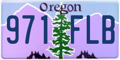 OR license plate 971FLB