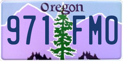 OR license plate 971FMO