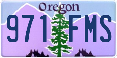 OR license plate 971FMS