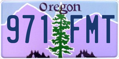 OR license plate 971FMT