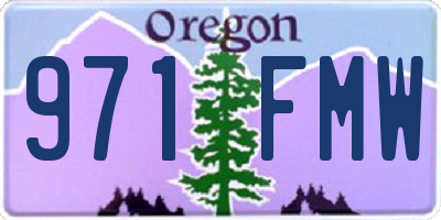 OR license plate 971FMW