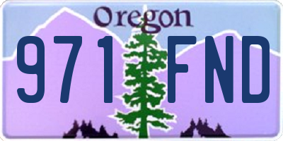 OR license plate 971FND