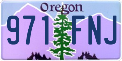 OR license plate 971FNJ