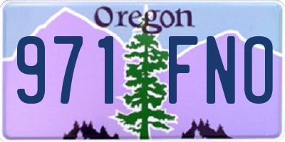 OR license plate 971FNO