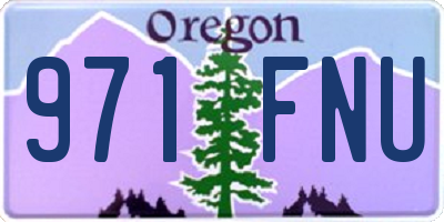 OR license plate 971FNU
