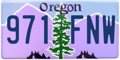 OR license plate 971FNW