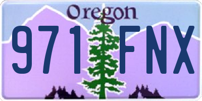 OR license plate 971FNX