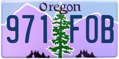 OR license plate 971FOB