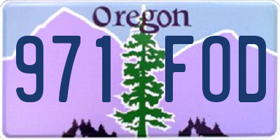 OR license plate 971FOD